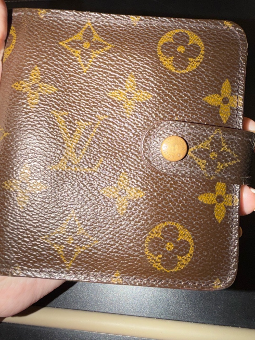 Louis Vuitton Textured Leather Wallet in Cognac - Picture 12 of 15